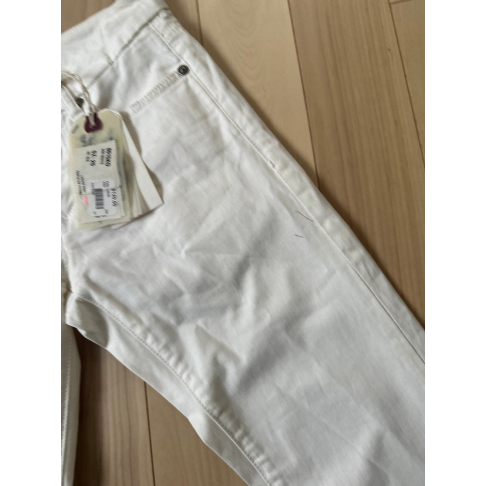 o low waist bootcut pants Y2K deadstock white size 25 - Picture 3 of 14